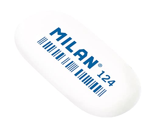Milan - Caja de 24 gomas de borrar miga de pan ovaladas, lengua de gato 124 von Milan