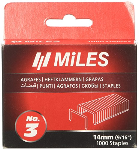 Miles 303356 Heftklammern Nr. 3 x 14 mm, Packung mit 1000 Stück Miles 303356 Heftklammern Nr. 3 x 14 mm, Packung mit 1000 Stück von Miles
