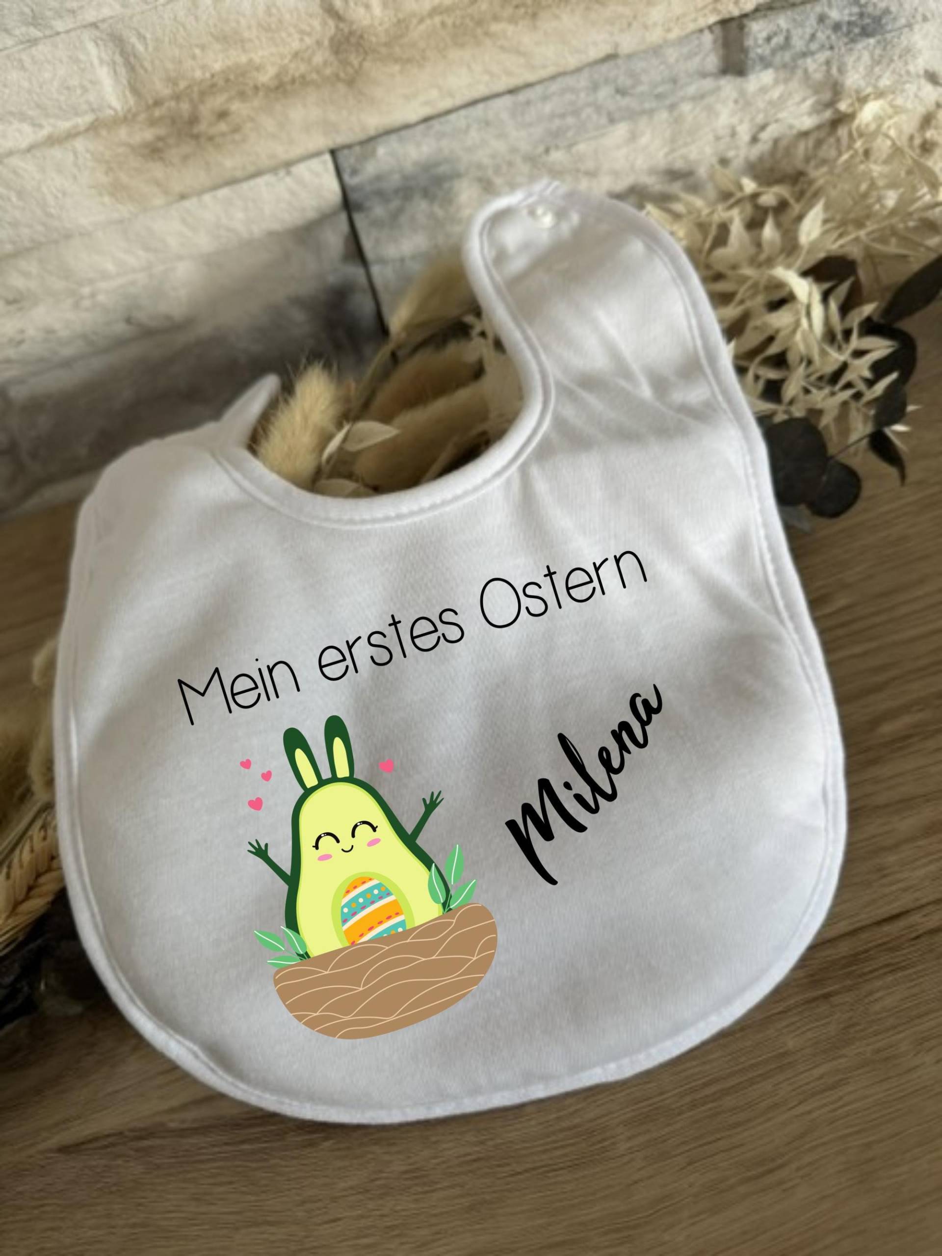 Baby Lätzchen Personalisierte Geschenke Name Erstes Ostern Geschenk Babyparty Babyshower Geburt Halstuch Babygeschenk Avocado Mama 2025 Baby Lätzchen Personalisierte Geschenke Name Erstes Ostern Geschenk Babyparty Babyshower Geburt Halstuch Babygeschenk Avocado Mama 2025 von Milevo