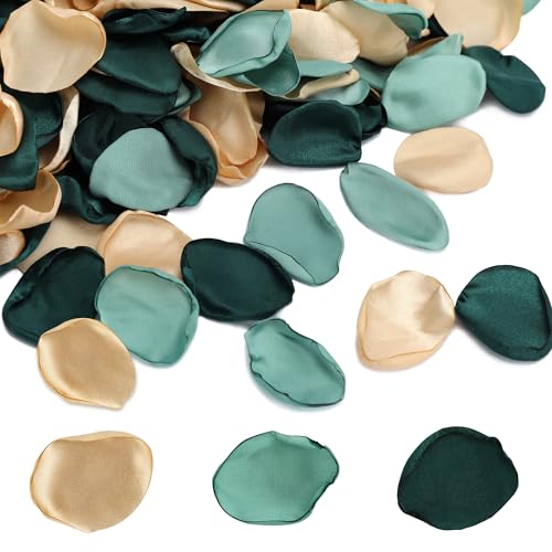 Milifox 200 Stück Seiden Rosenblüten,Blütenblätter Hochzeit,Wiederverwendbare Realistische RosenblüTenbläTter Konfetti für Hochzeit,Party,Tischdekoration,Romantische Nacht,Dunkles Grün Milifox 200 Stück Seiden Rosenblüten,Blütenblätter Hochzeit,Wiederverwendbare Realistische RosenblüTenbläTter Konfetti für Hochzeit,Party,Tischdekoration,Romantische Nacht,Dunkles Grün von Milifox