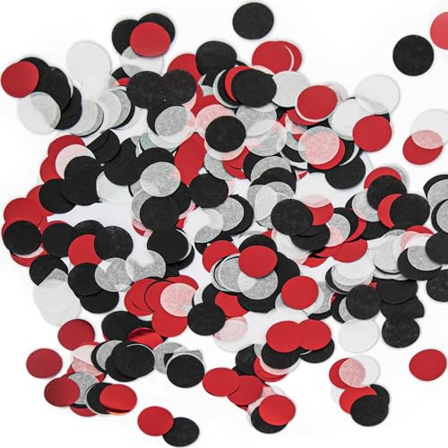 Milifox 50g Konfetti Hochzeit,5000 Stück Rundes Paper Konfetti für Geburtstag Party,Tisch,Luftballons,Geschenkbox,Torte,Rot Schwarz Milifox 50g Konfetti Hochzeit,5000 Stück Rundes Paper Konfetti für Geburtstag Party,Tisch,Luftballons,Geschenkbox,Torte,Rot Schwarz von Milifox