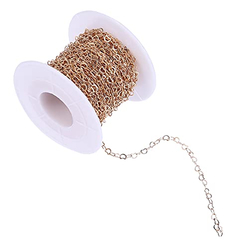 1 Rolle Halskette Kette Goldener Link Herz-kabel-gliederkette Halskettenkette Aus Metall Chokerkette Herz Ketten Für Die Schmuckherstellung Kupfer Goldkette Pullover Fräulein 1 Rolle Halskette Kette Goldener Link Herz-kabel-gliederkette Halskettenkette Aus Metall Chokerkette Herz Ketten Für Die Schmuckherstellung Kupfer Goldkette Pullover Fräulein von Milisten