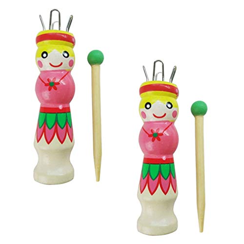 2 Sätze Holzweber Französischer Stricker Aus Holz Stricklieseln Diy-werkzeuge Strickwerkzeug Aus Holz Garn Für Das Webstuhlstricken Strickspule Aus Holz Automatisch Kind Häkelnadel von Milisten