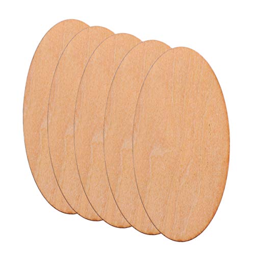 20 Stück ovale Holzverkleidung Krippenhandwerk für Holzscheiben zum Selbermachen Weihnachts-Tags Ornament Holzscheibe für Zuhause ovale Holzscheiben runden Etikett von Milisten