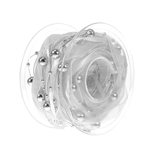 MILISTEN 1 Rolle Perlenverziertes Band Weihnachtsbaumband Perlenkettenband Blumenwickelbandverzierung Valentinstagband Perlenband Geschenkbox Geschenkkorb 60% Polyester Und 40% Kunststoff MILISTEN 1 Rolle Perlenverziertes Band Weihnachtsbaumband Perlenkettenband Blumenwickelbandverzierung Valentinstagband Perlenband Geschenkbox Geschenkkorb 60% Polyester Und 40% Kunststoff von Milisten