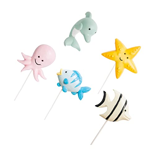 MILISTEN 1 Satz Ocean World Ornamente Unter Dem Meer Cupcake Topper Geburtstagstorte Dekore Kuchendeckel Für Den Strand Fisch-cupcake-topper Meerjungfrau Thema Harz 5 Stück MILISTEN 1 Satz Ocean World Ornamente Unter Dem Meer Cupcake Topper Geburtstagstorte Dekore Kuchendeckel Für Den Strand Fisch-cupcake-topper Meerjungfrau Thema Harz 5 Stück von Milisten