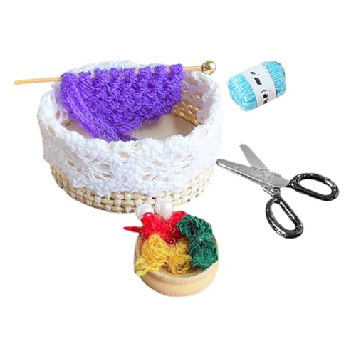 MILISTEN 1 Satz Teiliges Set mit Wolle und Nähwerkzeugen für Kreative DIY Projekte und Dekoration von Puppenhaus Szenen MILISTEN 1 Satz Teiliges Set mit Wolle und Nähwerkzeugen für Kreative DIY Projekte und Dekoration von Puppenhaus Szenen von Milisten