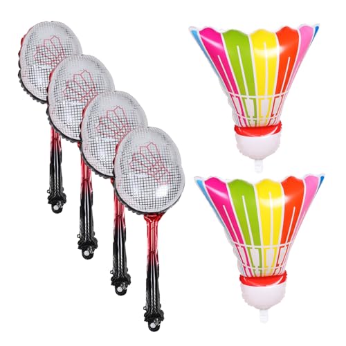 MILISTEN Aufblasbare Badminton-luftballons Mit Sportthema Badmintonschläger-federbälle Aus Aluminiumfolie Für Partydekorationen MILISTEN Aufblasbare Badminton-luftballons Mit Sportthema Badmintonschläger-federbälle Aus Aluminiumfolie Für Partydekorationen von Milisten