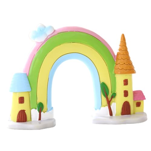 MILISTEN 1 Stück Regenbogen Skulptur aus Resin für Geburtstagskuchen Dekoration Regenburg Schloss Ornament für Kindergeburtstagsfeiern Grün Gelb MILISTEN 1 Stück Regenbogen Skulptur aus Resin für Geburtstagskuchen Dekoration Regenburg Schloss Ornament für Kindergeburtstagsfeiern Grün Gelb von Milisten