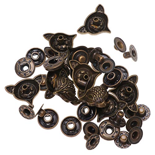 MILISTEN 10 Set Antike Druckknöpfe Bronze Vintage Metall Snap Leder Verschluss Verschluss Fuchs Kopf Nähen Snaps für Handtasche Geldbörsen Taschen Kleidung Leder Nähen Handwerk DIY MILISTEN 10 Set Antike Druckknöpfe Bronze Vintage Metall Snap Leder Verschluss Verschluss Fuchs Kopf Nähen Snaps für Handtasche Geldbörsen Taschen Kleidung Leder Nähen Handwerk DIY von Milisten