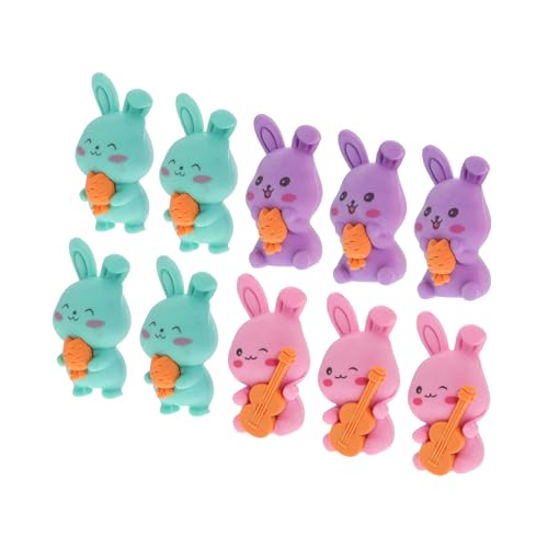 MILISTEN 10 Stück Bunny Eraser Urlaub Mini Radiergummis Schulmaterial Für Mädchen Radiergummis Für Klassenzimmerzubehör Süße Mini-radierer Cartoon -radiergummi Hase Radiergummi von Milisten