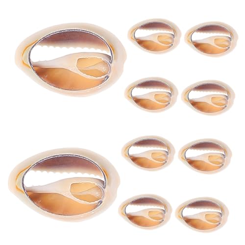 MILISTEN 10 Stück Phnom Penh Slices winzige Muscheln Schmuckmaterial selber machen Mini-Muschelanhänger Muschel-Anhänger Muscheldekor schicke Muschelanhänger Hülse Beige von Milisten