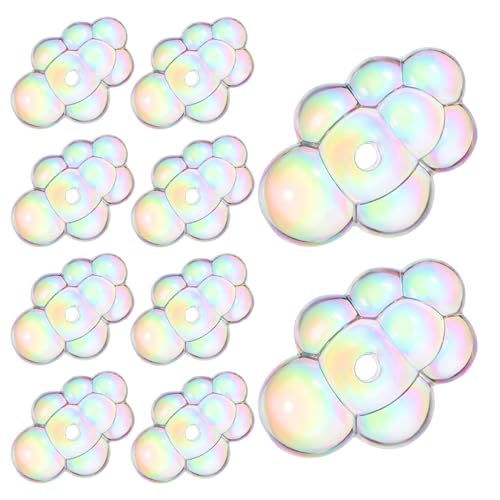 MILISTEN 10 Stück Wolkenperlen Süße Perlen Wolken-abstandsperlen Wolke Lose Abstandshalterperle Schmuckperlen Bastelperlen Mit Löchern Wolkenform -abstandshalterperle Ohrringe Perlen Acryl von Milisten