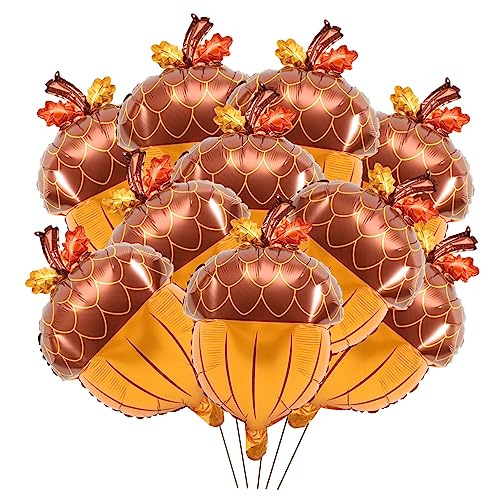 MILISTEN 10Stücke Aluminium Folienballons Kiefernkegel Design Dekoration für Ihre Thanksgiving Party Einzigartige Luftballons für Beeindruckende Feierlichkeiten von Milisten