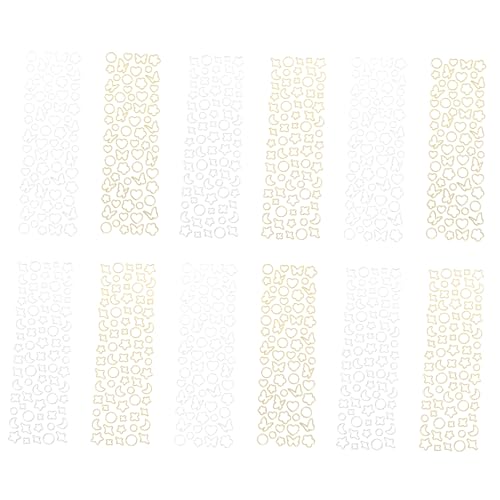 MILISTEN 12 Blatt Teiliges Dekorative Scrapbook Sticker mit Gold Silberfarbenen Schmetterlings Herzmotiven Selbstklebend für DIY Bastelprojekte Fotoalben Journals und Scrapbooking von Milisten