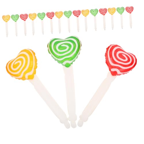 MILISTEN 18 Stück Teiliges Candy Party Deko Große Transparente Pe-luftballons in Herzform Bunte Aufblasbare Süßigkeiten Deko für Drinnen Draußen Fotorequisiten für Geburtstag Hochzeit von Milisten