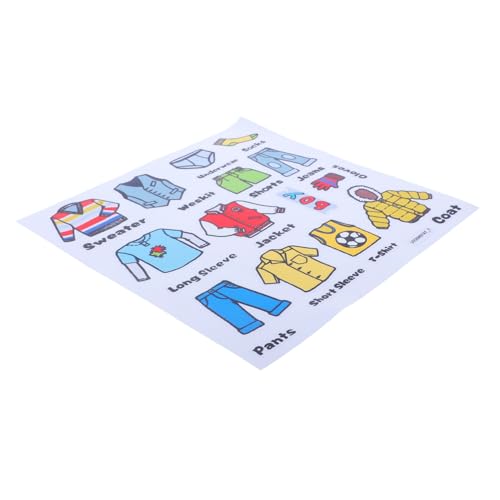 MILISTEN 1Blatt Abnehmbarer Bekleidungsetiketten Aufkleber für Kleidersortierung Selbstklebende Wandaufkleber zur Organisation von Kleidung für Schlafzimmer Kommoden von Milisten