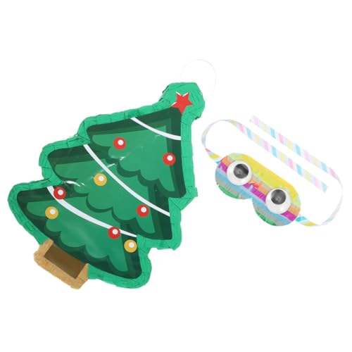 MILISTEN 1Satz Weihnachtsbaum Pinata Mit Süßigkeitenfüllung Und Papierblinder Festliche Partydekoration Für Erwachsene Für Weihnachtsfeiern Und Mottopartys Teiliges von Milisten