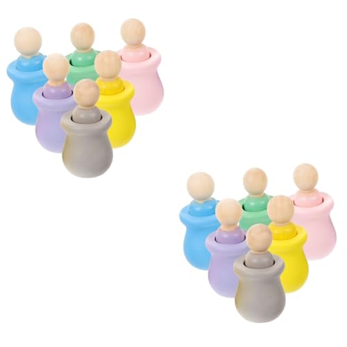 MILISTEN 2 Sätze Teiliges Unvollendete Holzfiguren Zum Bemalen Diy Peg Dolls Für Kreative Bastelprojekte Für Kinderhandwerk Und Künstlerische Gestaltung 6 Stück * 2 MILISTEN 2 Sätze Teiliges Unvollendete Holzfiguren Zum Bemalen Diy Peg Dolls Für Kreative Bastelprojekte Für Kinderhandwerk Und Künstlerische Gestaltung 6 Stück * 2 von Milisten