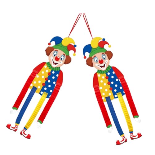 MILISTEN 2 Stück Clown -Ornamente Karnevalskuchendekorationen Zirkusmasken Lebkuchen-Ausschnitte Menschenausschnitt Elfen-Kit Cupcake-Topper für Karneval Clown-Kuchen-Topper Riese Papier MILISTEN 2 Stück Clown -Ornamente Karnevalskuchendekorationen Zirkusmasken Lebkuchen-Ausschnitte Menschenausschnitt Elfen-Kit Cupcake-Topper für Karneval Clown-Kuchen-Topper Riese Papier von Milisten