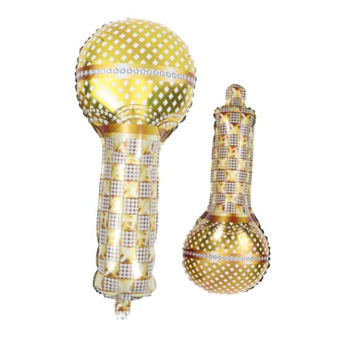 MILISTEN 2 Stück Goldene Mikrofon Folienballons Inflatable Luftballons für Geburtstagsfeiern für Ktv Party Dekoration Robuste und Stilvolle Partyzubehör MILISTEN 2 Stück Goldene Mikrofon Folienballons Inflatable Luftballons für Geburtstagsfeiern für Ktv Party Dekoration Robuste und Stilvolle Partyzubehör von Milisten