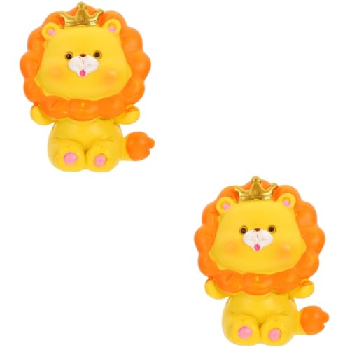MILISTEN 2 Stück Mini Tierfigur aus Harz Süße Tierdeko für Kuchen und Garten als Cupcake Topper für Mikrolandschaften Stabil und Langlebig für Verschiedene Dekorationsbedürfnisse von Milisten