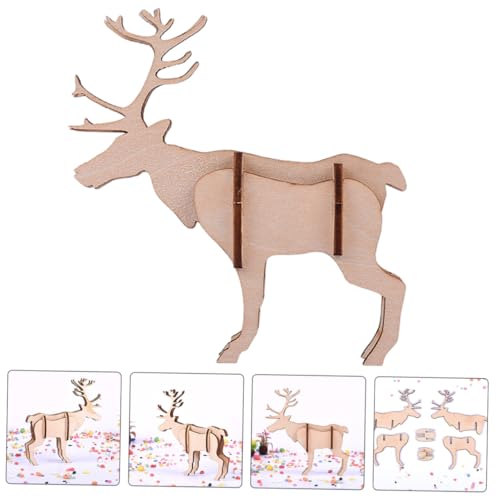 MILISTEN 2 Stück Teiliges Holzbausatz DIY Hirsch Puzzle Modell aus Langlebigem Holz Pädagogisches Steckspielzeug für Hand Auge Koordination und Kreativen Dekoration MILISTEN 2 Stück Teiliges Holzbausatz DIY Hirsch Puzzle Modell aus Langlebigem Holz Pädagogisches Steckspielzeug für Hand Auge Koordination und Kreativen Dekoration von Milisten