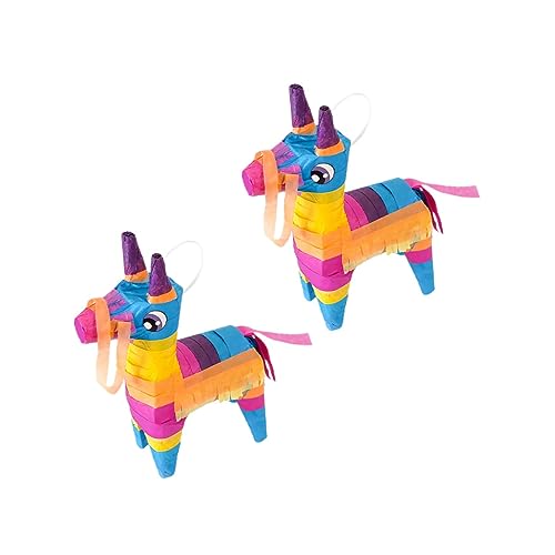 MILISTEN 2 Stück Traditionelle Mexikanische Pinata Lama Partyspielzeug für Kindergeburtstag Einfach mit Süßigkeiten und Spielzeugen zu Befüllen Dekoration für Feste und Feiern von Milisten