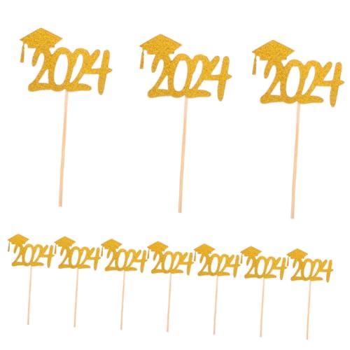 MILISTEN 20 Stück Bachelor -Kappeneinsatz Dekoration Pastell für Kuchen Party funkeln Herzlichen Glückwunsch grad Cake Topper Kuchen dekorieren Abschluss-Vorspeisen-Picks Holz Golden MILISTEN 20 Stück Bachelor -Kappeneinsatz Dekoration Pastell für Kuchen Party funkeln Herzlichen Glückwunsch grad Cake Topper Kuchen dekorieren Abschluss-Vorspeisen-Picks Holz Golden von Milisten