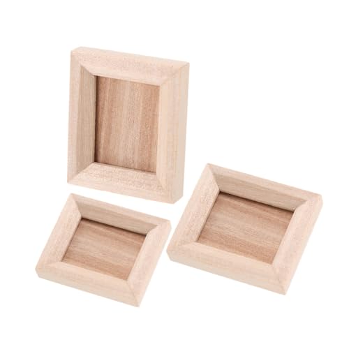 MILISTEN 3 Stück Mini -Fotorahmen Ornamente Puppenhauszubehör Zubehör für Puppenhäuser aus Holz Holzbilderrahmen Puppenhaus-Bilderrahmen Puppenbilderrahmen Light Brown MILISTEN 3 Stück Mini -Fotorahmen Ornamente Puppenhauszubehör Zubehör für Puppenhäuser aus Holz Holzbilderrahmen Puppenhaus-Bilderrahmen Puppenbilderrahmen Light Brown von Milisten