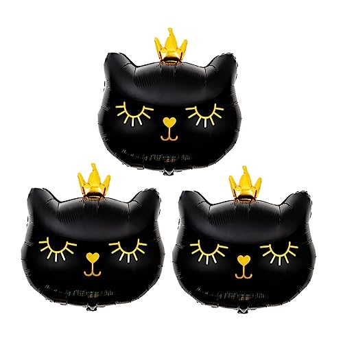 MILISTEN 3 Stück Teiliges Kronen Katzenballon Set Folienballons für Katzen Geburtstagsfeiern Dekoration für Tier Themenpartys Einfaches Befüllen ohne Knoten Elegante Partydeko für Zuhause MILISTEN 3 Stück Teiliges Kronen Katzenballon Set Folienballons für Katzen Geburtstagsfeiern Dekoration für Tier Themenpartys Einfaches Befüllen ohne Knoten Elegante Partydeko für Zuhause von Milisten