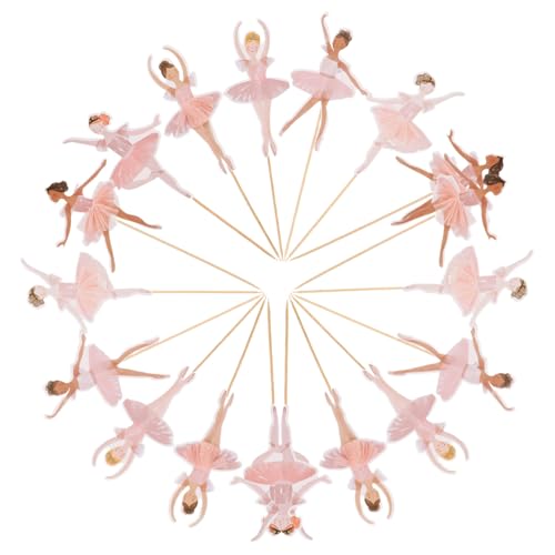 MILISTEN 36 Stück Teiliges Ballerina Cake Topper Ballett Mädchen Tortendeko Flexibel für Kindergeburtstag Babyparty Hochzeit Tanzthemenfeier Kuchen Dekoration ohne Montage von Milisten
