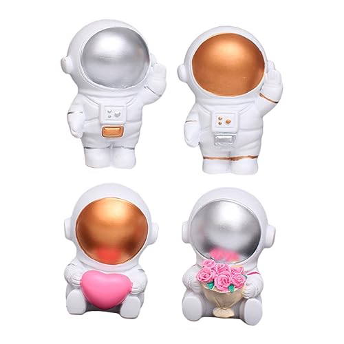 MILISTEN 4 Stück Astronauten Figuren Teiliges Resin Cake Adornment für Kreative Dekoration im Home Office Feierlichkeiten von Milisten