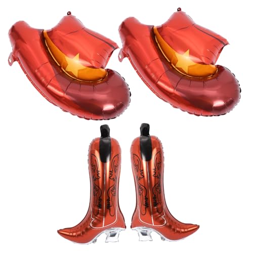 MILISTEN 4 Stück Cowboy -Stiefelballon Farbe Thema Cowboy-Luftballons Partyballons im Western-Stil Westernballons Blau Geburtstagsfeierdekorationen Cowboy-Folienballons Aluminiumfolie Braun MILISTEN 4 Stück Cowboy -Stiefelballon Farbe Thema Cowboy-Luftballons Partyballons im Western-Stil Westernballons Blau Geburtstagsfeierdekorationen Cowboy-Folienballons Aluminiumfolie Braun von Milisten