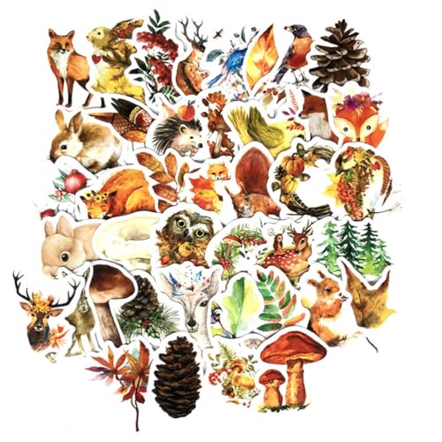MILISTEN 47 Stück Waldtiere Aufkleber Herbst Tiere Holz Kreatur Pflanze Graffiti Abziehbilder Kinder Scrapbooking Aufkleber für Laptop Koffer MILISTEN 47 Stück Waldtiere Aufkleber Herbst Tiere Holz Kreatur Pflanze Graffiti Abziehbilder Kinder Scrapbooking Aufkleber für Laptop Koffer von Milisten