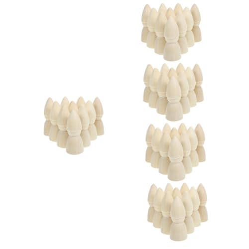 MILISTEN 5 Sätze Unbemalte Holzpuppen Für Diy Bemalung Unvollendete Holzfiguren Für Kreative Bastelprojekte Natürliches Holz Für Kunstliebhaber 10 Stück * 5 von Milisten