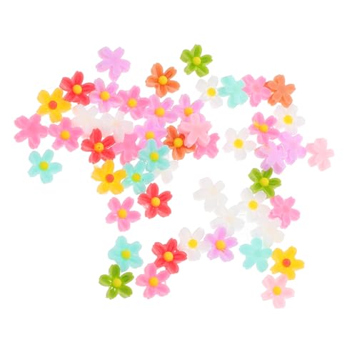 MILISTEN 50 Stück Fünf-Petal-blumenharz-zubehör Dasiy-Ohrringe Nagelaufkleber Harz Bezaubert Masse Gänseblümchen Ohrstecker Daisy Ohrringe Frauen Mini-harzblumen Blumenverzierungen von Milisten