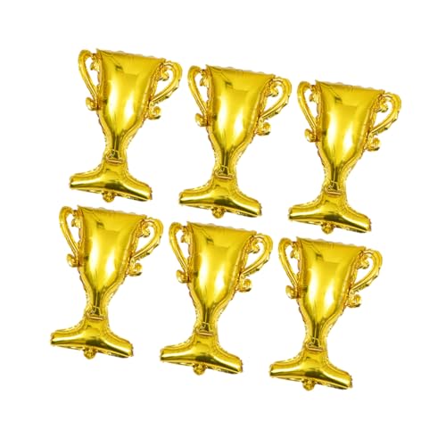 MILISTEN 6 Stück Trophäenballon Abschlusssaison Dekoration Abschlussdekorationsballons Glückwunsch Grad Dekorationen Luftballons Gewinnerballons Golden Aluminiumfolie von Milisten