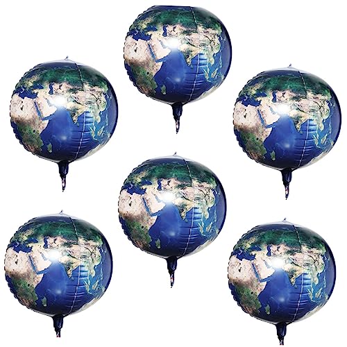 MILISTEN 6Stücke Planetballons aus Aluminium Runder Erde Ballon für Party Dekoration Langlebig für Innen und Außenevents eine Fröhliche von Milisten