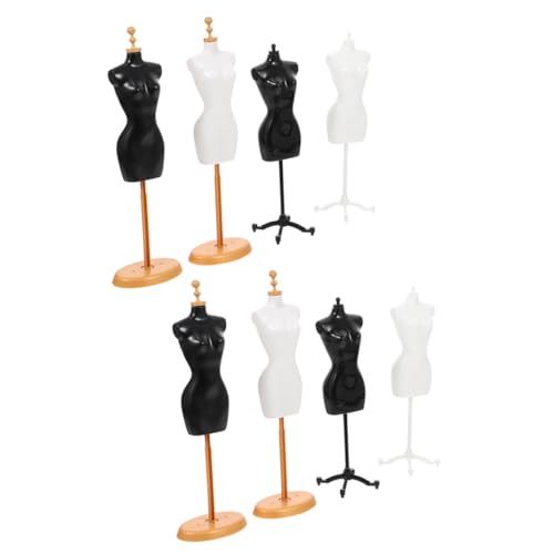 MILISTEN 8 Stück Teiliges Puppen Mannequin Ständer für Kleidung und Schmuck Miniatur Modelle für Puppenhaus Dekoration Geeignet für Kleider Anzüge und Accessoires von Milisten