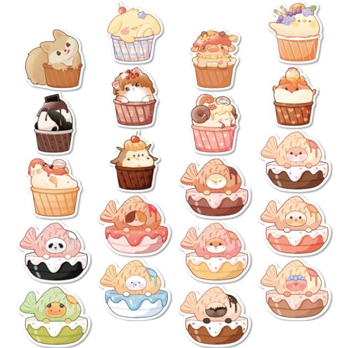 MILISTEN 80 Stück Kreative Teiliges Cartoon Essen Dessert Aufkleber für Scrapbooking Notizbuch Dekoration DIY für Erwachsene Farbenfrohe Sticker für Kreative Projekte und Persönliche von Milisten