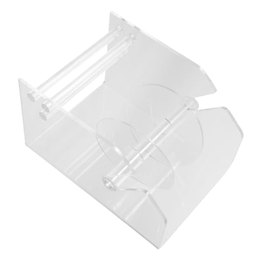 MILISTEN Aufkleberspender Acrylbandständer Acrylband Organizer Ständer Klärer Aufkleberhalter Tischspender Desktop -Etikett -Organizer Büroorganisator Transparent von Milisten