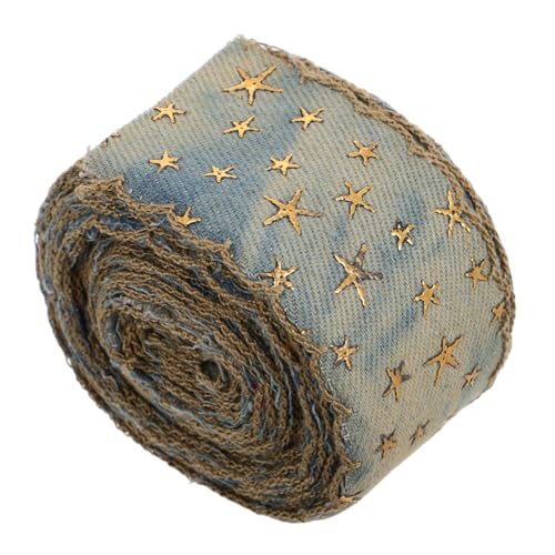 MILISTEN Denim-Gurtband trimmen wickeln Party Ripsband Band nähen Denim-Accessoires für Damen Gimpenbesatz für Polstermöbel Sternenband Jeansband. Jeansstoffband Denim-Haarschmuck Polyester von Milisten