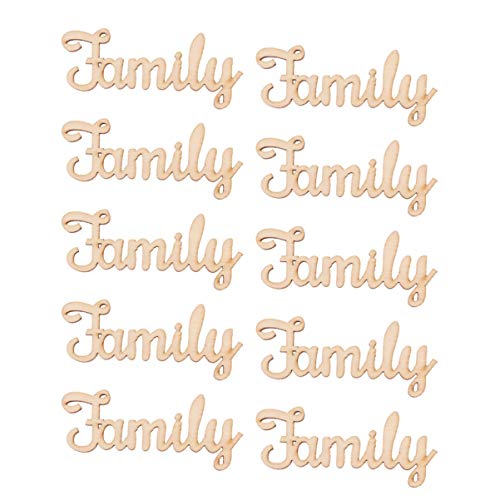 MILISTEN Holz Familienzeichen Dekor Mini Familie Holzscheiben Verzierungen für DIY Handwerk Dekorationen 10 Stücke (Kleine Größe) von Milisten