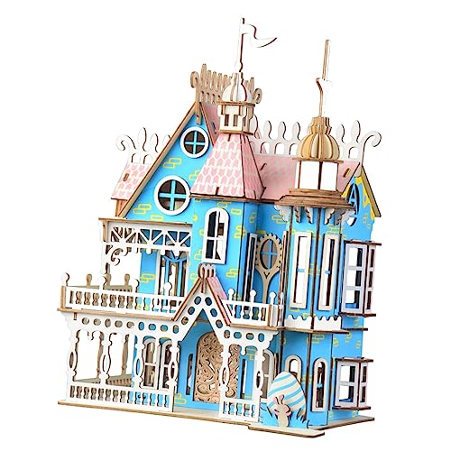 MILISTEN Holz Puzzle Haus Bausatz Teile Handgefertigtes Modellbauspielzeug für Pädagogisches Holzbausatz Geschicklichkeit und Kreativität von Milisten