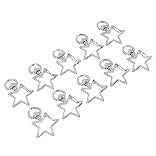 MILISTEN Schlüsselring-Clips, Schlüsselanhänger, Kette, Karabinerverschluss, Drehverschluss, 40 Stück, Stern-Schlüsselanhänger zum Drehen von Taschen, Legierung, Sternform MILISTEN Schlüsselring-Clips, Schlüsselanhänger, Kette, Karabinerverschluss, Drehverschluss, 40 Stück, Stern-Schlüsselanhänger zum Drehen von Taschen, Legierung, Sternform von Milisten