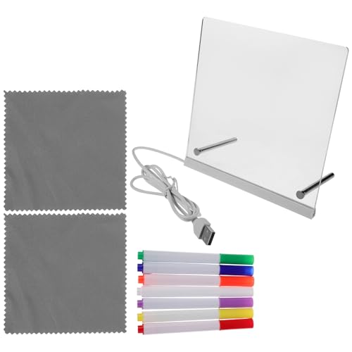MILISTEN LED Schreibtafel mit Transparentem Kunststoff Leuchtendes Wiederbeschreibbares Zeichenbrett mit Ständer Bunte Stifte USB Tragbar für Jungen Mädchen Kreatives Malspielzeug MILISTEN LED Schreibtafel mit Transparentem Kunststoff Leuchtendes Wiederbeschreibbares Zeichenbrett mit Ständer Bunte Stifte USB Tragbar für Jungen Mädchen Kreatives Malspielzeug von Milisten