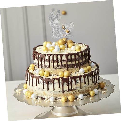 MILISTEN Mr Mrs Cake Topper Hochzeitstorte Dekoration Silber Hochzeitskuchen Party Tortenaufsatz Verlobung Brautpaar Deko für Unvergessliche von Milisten