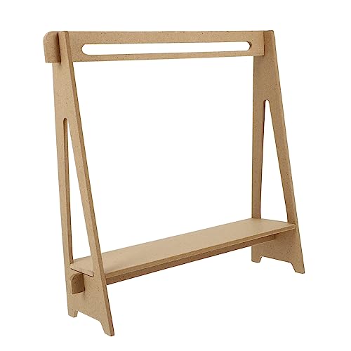 MILISTEN Puppen Kleiderständer aus Holz Dekorativer Kleidung Organizer für Puppen für Kinderzimmer und Puppenhaus Exquisites Design Leicht und Platzsparend von Milisten