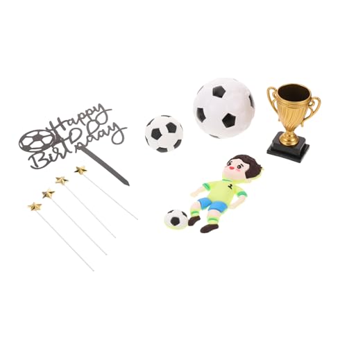 MILISTEN Realistische Fußballspieler Figuren Fußball Goldene Sterne Pokal für Sport Themen Einfach zu Platzieren für Kinderparty von Milisten